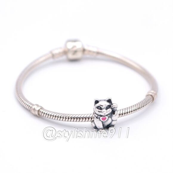 Authentic Pandora Lucky Cat Charm - 790989EN05 - Picture 6 of 11